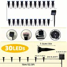 UMEUC 30LED Outdoor Solar Ground Lights, IP54  Weather-Resistant Pathway Lights For Garden Walkway, Yard, Patio, Camping, Party, Wedding, Festival Decorative Landscape Lighting - Purple - View 6