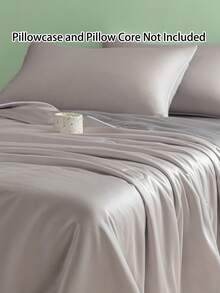 1pc Smooth Luxury Quilt, Suitable For All Seasons, Thin, Washable, Durable Comforter - Light Grey - View 13