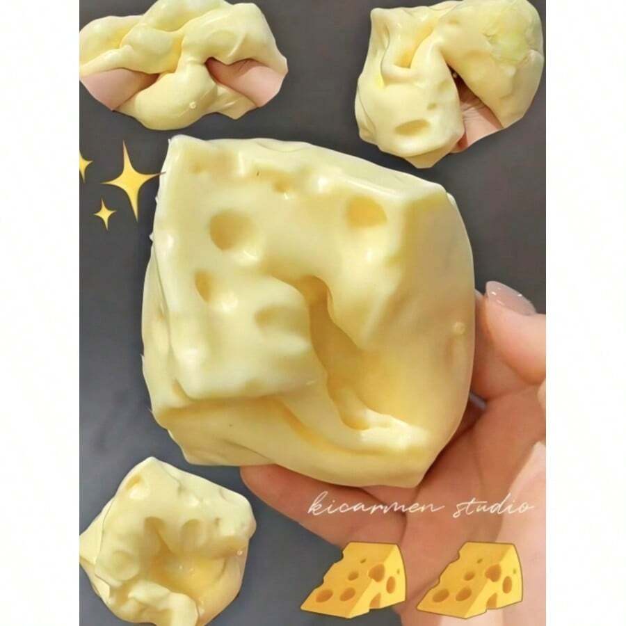 1pc 2026 New Cheese Squeeze Music Ball, Handmade Malleable Non-Rebounding Squeeze Toy, Birthday Gift, Ideal Gift, Surprise Gift, Holiday Gift, Christmas Gift, Stress Relief Essential Decompression Toy