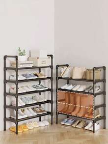 2-7 Tier Shoe Rack, 2 Pairs Per Shelf, Durable Metal Shoe Rack, Small Stackable Shoe Rack, Suitable For Room/Bedroom/Living Room/Shoe Storage - Multicolor - View 2
