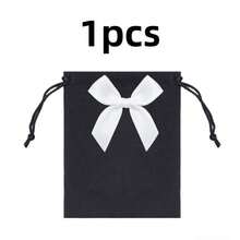 1/3/6 Piece Wedding Party DIY Material Packaging Box Velvet Bag, Suitable For Small Jewelry, Prayer Beads, Antiques And Jewels, High-End Velvet Bag For Storing Decorations - Black - View 9