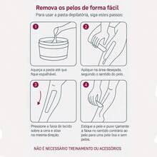 Cera Depilatória Morna Hidrossolúvel Camomila 1300g d'peel - 100% Natural, Vegana - tira - Visão 3