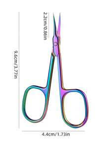 1pc Cuticle Scissors, Nail Tool, Stainless Steel Curved Blade, For Eyebrows, Eyelashes, Dry Skin, Multi-Functional Small Scissors, Suitable For Nails, Eyebrows, Eyelashes, Dry Skin, Curved Blade Design, Nail Supplies, Nail Tools, Manicure Tools, Back To School, Manicure, Nail Tools, Nail Sticker Tools - Multicolor - View 6