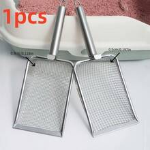 1pc Stainless Steel Cat Litter Scoop, Fine Mesh Handle Design, Sturdy And Durable, Suitable For Cats, Equipped With Two Different Mesh Hole Sizes, Can Clean Clumping And Non-Clumping Cat Litter - View 9