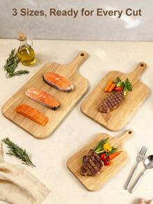 Multi-Size Cutting Board With Handle, Steak Serving Board, Kitchen Chopping And Plating Board, Suitable For Breakfast Serving, Also For Main Course Preparation, Perfect Gift For Home Parties And Housewarming - View 3