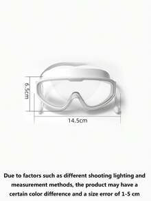 1pc Adult Large Frame Swimming Goggles, High Definition Waterproof Anti-Fog One-Piece Earplug Goggles, Unisex Swimming Equipment - 彩色 - 查看 5