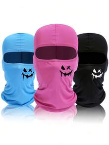 Breathable Unisex Balaclava Face Mask, Stretchable Summer Cooling Neck Gaiter, Multi-Functional Graffiti Logo Hat Mask, Suitable For Cycling, Outdoor Running, Fishing, Skiing, Washable Windproof Headwear, Fitness - Multicolor - View 2