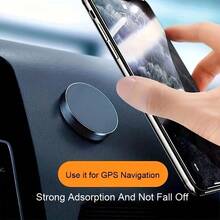 Aluminum Alloy Adhesive Magnetic Phone Holder, Suction Cup Foldable Stable Anti-Shake, Suitable For Car Navigation, Car Dashboard, Magnetic Phone Mount - Multicolor - View 5