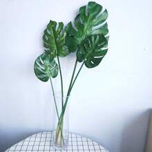 Planta artificial Monstera Deliciosa grande verde, adecuada para decoración del hogar y oficina, fondo de póster, accesorios de fotografía - Multicolor - Ver 7