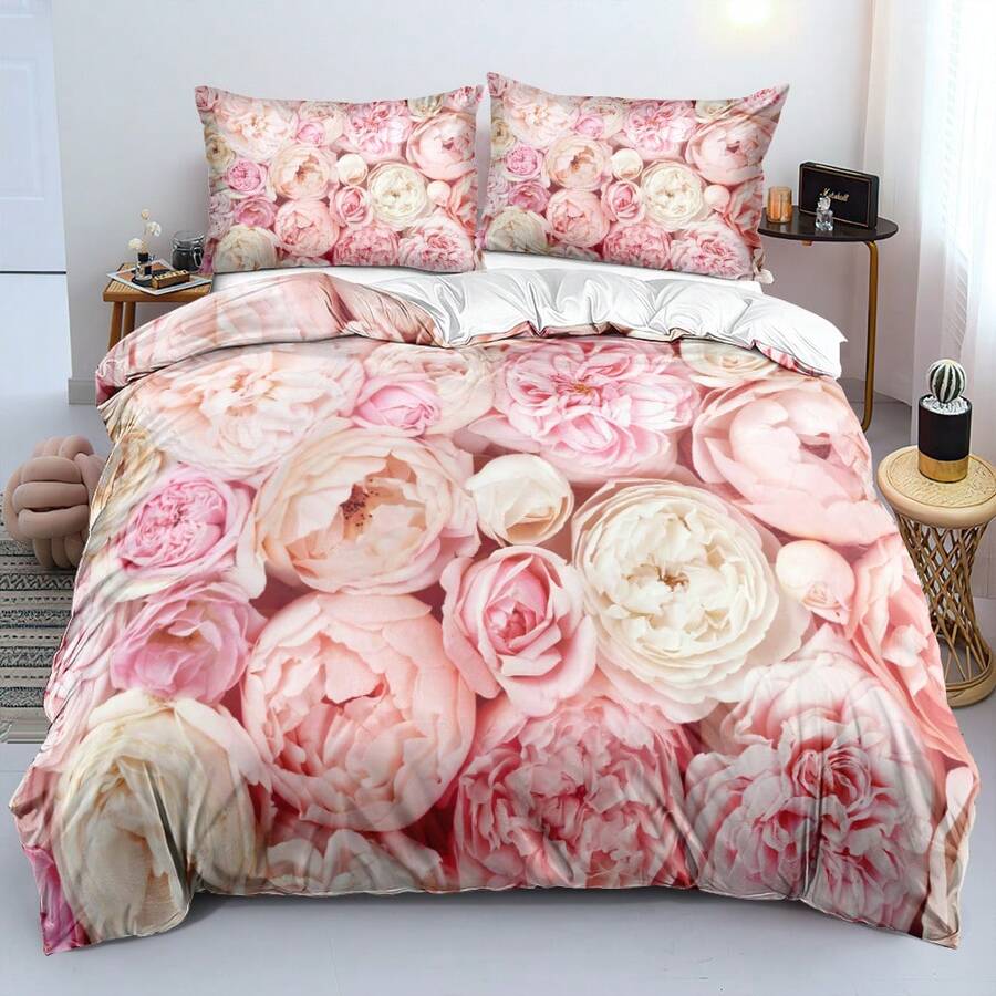 2/3pcs 3D Print XX Duvet Cover Set XX Background Bedding Set XX Comforter Cover Set(Only 1 Pillowcase Included, Size 135x200cm) - Multicolor - View 1