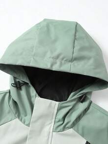 Men's Plus Size Lightweight Zipper Jacket, Comfortable Casual, Suitable For Outdoor, Spring/Autumn - Grey - View 3