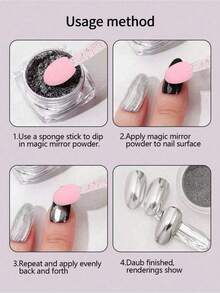 100/50/2pcs Pink Nail Art Sponge Applicator Double-Ended Sponge Brush/Gradient Nail Art Brush, Disposable Double-Ended Eyeshadow Brush, Suitable For Eye Makeup And Nail Art Tools - Multicolor - View 3