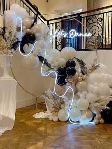 White Balloons 135 Pcs Different Sizes 36 18 12 10 5 Inch Latex Balloons Matte Arch Kit Garland For Birthday Graduation Baby Shower Anniversary Wedding Party Decorations - 白色 - 查看 4