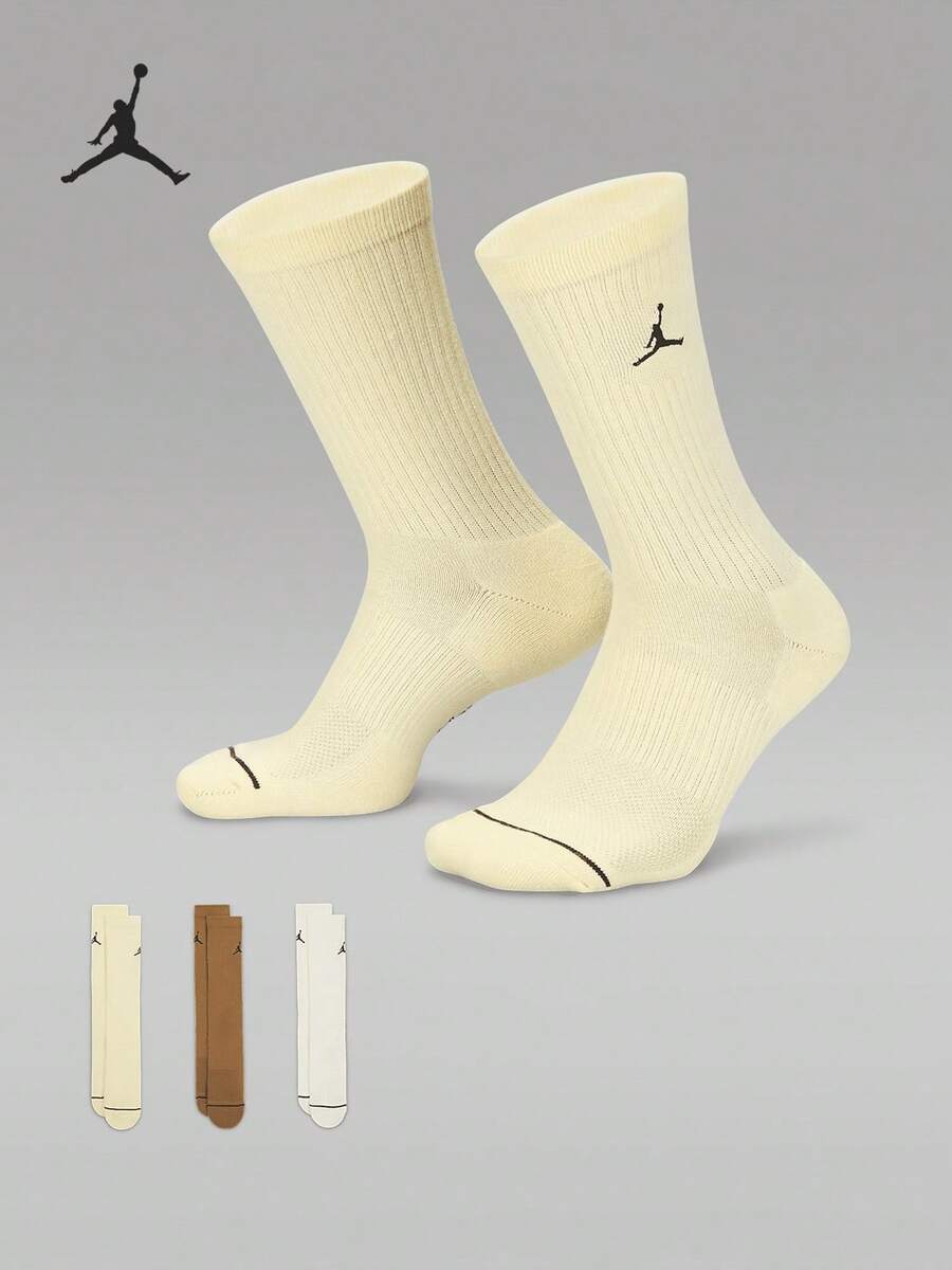 Nike Authentic JORDAN Men's And Women's Breathable Mid-Calf Sports Socks 3 Pairs DX9632-919 - DX9632-919 - View 1