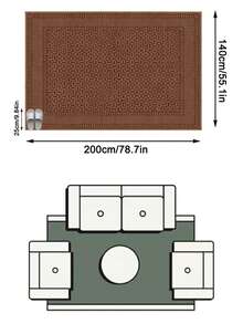 1 pieza Alfombra de área rectangular de arte clásico de Oriente Medio con diseño geométrico de rombos marroquíes - Suave de cachemira sintética lavable a máquina, adecuada para sala de estar, dormitorio, entrada, baño, pasillo, patio, cocina, interior y exterior, tapete de piso de gran tamaño para todas las estaciones, decoración del hogar - Multicolor - Ver 15