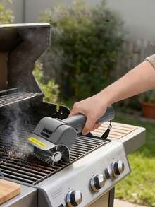 Electric BBQ Brush - Cordless Rechargeable BBQ Cleaning Brush, 180° Adjustable Brush Head, 2000mAh Large Capacity High Torque Rotating Brush, Suitable For Outdoor Stainless Steel And Cast Iron Grills - Multicolor - View 3