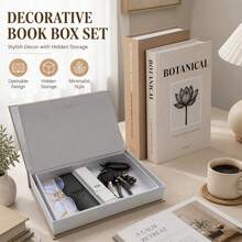 2pcs Openable Fashion Box Decorative Books For Coffee Table, Bookshelf Or Fireplace Decor, Beautiful Faux Books For Modern Home Decoration, Photo Storage And Keepsake Box - Storage Box - View 11