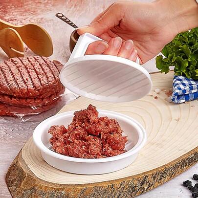 2-3pcs Household Round Hamburger Patty Stamper, Homemade Beef And Patty Molding Tool, Perfect For Kitchen Grilling And Baking.