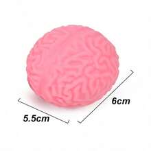 巨型超柔軟大腦造型壓力球，ASMR ADHD 感官紓壓玩具，光滑亮面慢回彈可拉伸捏捏玩具，創意趣味桌面減壓禮物，適合青少年與成人 - 彩色 - 查看 9