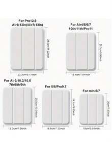 黑色透明壓克力保護殼，適用 iPad A16 11代/10代、Air 11/13 M2/M3、Pro 11/13/12.9、Mini 6/7、7代/8代/9代，三折立式支架保護套，附筆筒，自動休眠/喚醒 - 黑色 - 查看 9
