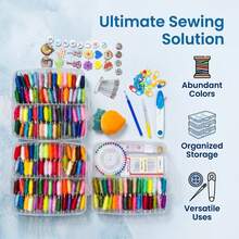 150 Colors 100 Colors 80 Colors 32 Colors + 36 Colors DIY Set, Includes Various Letter Beads, Round Beads, Faux Pearls, Various Tools, Cross Stitch Thread Box, 3-Layer Embroidery Thread Set, Winding Board, Embroidery Needle Box, Portable Storage - Multicolor - View 7