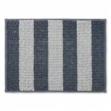 1pc 40x60cm Super Soft Absorbent Anti-Slip Rectangular Polyester Cationic Dual-Color Chenille Striped Floor Mat, Hot Melt Glue Backing, Thick Plush Bedroom Bedside Rug, Multi-Color Options, Machine Washable Quick Dry - Striped Series - View 10