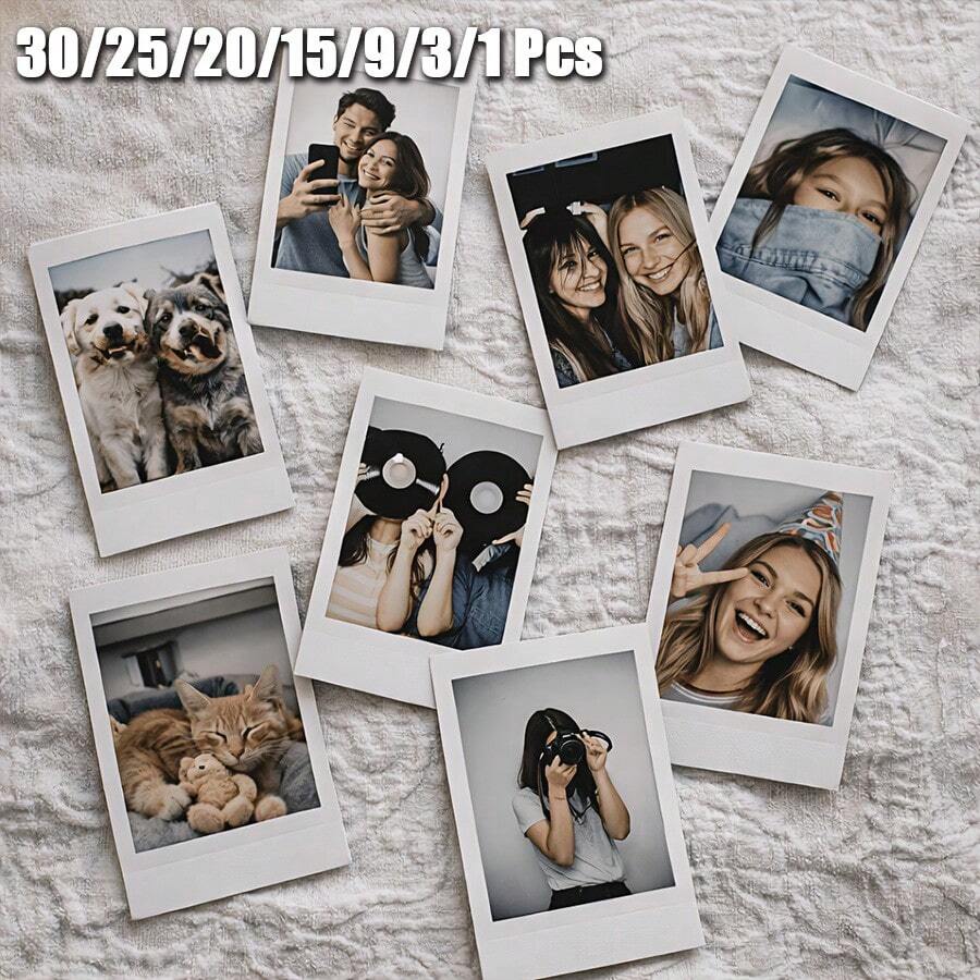 Personalized Aurora Camera Style Mini Photo Print, Suitable For Valentine's Day, Carnival, Birthday, Anniversary And Christmas, Compatible With Digital/Phone Images, Suitable For Living Room, Bedroom Decoration - Multicolor - View 1