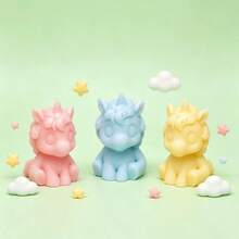 1件獨角獸香氛蠟燭矽膠模具 家居裝飾/禮品裝飾石膏模具，手工環氧樹脂鑄造模具，藝術裝飾黏土石膏模具 - A-白色 - 查看 3