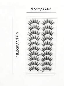 Cross-Border Thick Full Strip False Eyelashes, One-Piece European & American Style Voluminous Curly Lashes For Enlarging Eyes, Pair Lashes - View 6