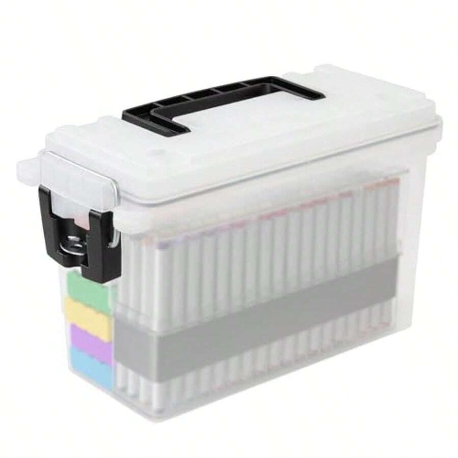 Ammo Storage Box, Stackable.30 Cal Field Boxes, Water And Dust Resist, Lockable Storage Box With Handle, Secures Hunting Gear, Supplies, And Bullets, Made In USA, , 1-Pack - Frost - View 1