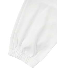 Hidkat Men's New Cuffed Long Pants, Minimalist Fashion Fit, Elastic Drawstring, Slanted Pockets, Suitable For Outdoor Travel And Casual Daily Wear. - White - View 8