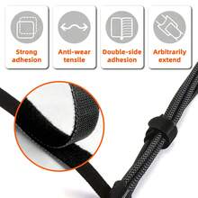 50/100PCS Reusable Nylon Hook And Loop Cable Ties Multipurpose Wire Organizer Strap For Desktop Computer Network Cables Car Wiring Harness Cord Arrangement - View 2