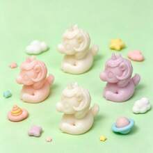 New Sitting Unicorn Aromatherapy Candle Silicone Mold, 3D Cute Auspicious Unicorn Plaster Ornament Silicone Mold - White - View 4