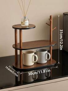 1pc Desktop Storage Rack, Skincare And Cosmetic Organizer, Kitchen Cup Holder, Coffee Mug Storage Rack, Suitable For Living Room, Kitchen, Bedroom, Can Store Jewelry, Cosmetics, Spices And Tableware - Multicolor - View 6