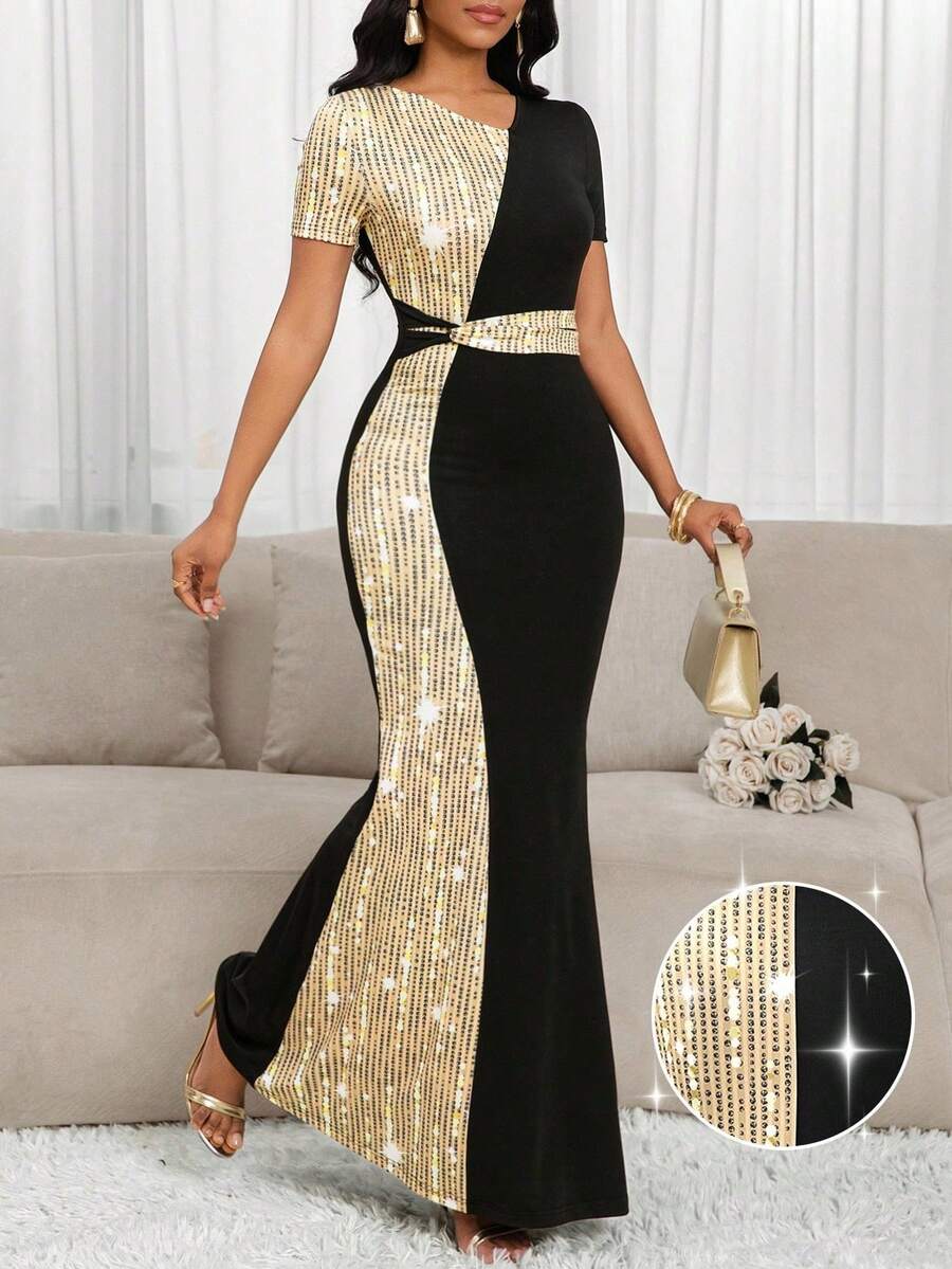 as.Vestido formal largo para mujer, vestido de trabajo para mujer, nuevos lanzamientos, vestido de graduación, vestido de cumpleaños, ropa de verano para mujer, vestido de trabajo de verano. - Multicolor 3 - Ver 1