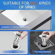 1pc Stainless Steel Pop-Up Sink Drain Filter With Removable Filter Basket, Suitable For Bathtub/Shower Drain Cover, Can Collect Hair, Easy Click Replacement Plug To Clear Clogs (Chemical-Free/Easy To Clean) - Silver - View 13