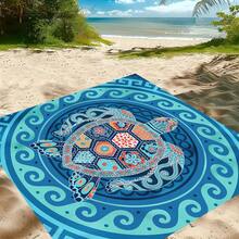 1 pieza Esterilla de playa con estampado de tortuga, esterilla de playa extra grande, ligera y duradera. Perfecta para viajes, camping y picnics. Tamaño extra grande para adultos. Perfecta para la playa y aventuras al aire libre - estilo7 - Ver 2