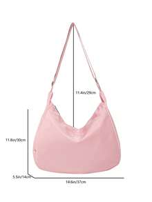2026 Nouveau sac bandoulière grande taille pour l'été, sac d'étudiant pour la rentrée scolaire, sac bandoulière grande capacité, sac de mode pour les trajets quotidiens, sac gilet, sac dumpling, sac polyvalent pour femmes, sac de voyage - Rose bonbon - Voir 7