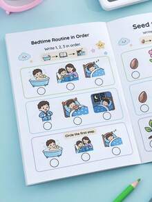 Children's Fun Logic Sorting Reading Book, Educational Animal Fruit Daily Object Recognition Early Learning Book, Back To School Season Math Extracurricular Tutoring Material, Teacher Classroom Reward Notebook - Multicolor - View 10