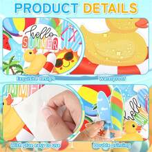 Tropical Summer Bulletin Board Decorations Paper Cutouts, Multiple Colors And Shapes, Suitable For Beach Theme Decor, Classroom, Pool Party, Summer Decorations - Style 1 - View 6