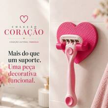 Suporte para Lâmina de Barbear de Parede Organizador para Banheiro Autoadesivo - B - Visão 3