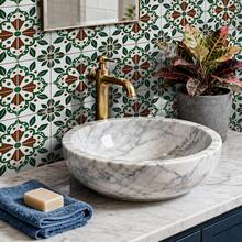 24PCS Peel And Stick PVC Tile Stickers, Different Style Patterns, Waterproof, Oil-Proof, Stain-Resistant, Removable, No Residue, Suitable For Living Room, Kitchen, Bathroom, Toilet, Home Wall Decoration Renovation, DIY, Matte Texture, Size 10/15/20CM - FHZ-05 - View 4