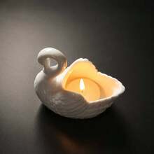 Elegant Swan Shaped Ceramic Candle Holder - Handmade Wedding And Holiday Centerpiece Decor, Romantic Home Decoration, Creative Gift - A - View 5