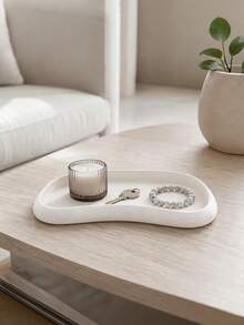 1pc Asymmetrical Creative Premium Jewelry Tray, Suitable For Keys, Earrings, Necklaces, Soap, Jewelry, Aromatherapy Trays And More, Applicable To Office, Living Room, Entryway Cabinet, Multi-Functional Jewelry Tray And Photo Prop - Multicolor - View 6
