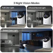 Lenovo C35 3MP WiFi Camera Smart Home Indoor IP Camera Full Color Night Auto Tracking Security CCTV Surveillance Baby Monitor - White - View 5