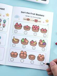 Children's Fun Logic Sorting Reading Book, Educational Animal Fruit Daily Object Recognition Early Learning Book, Back To School Season Math Extracurricular Tutoring Material, Teacher Classroom Reward Notebook - Multicolor - View 9
