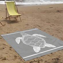 1pc Turtle Pattern Beach Mat, Extra Large Beach Mat, Lightweight And Durable. Perfect For Travel, Camping And Picnic. Adult Extra Large Size. Perfect For Beach And Outdoor Adventure - Style8 - View 8