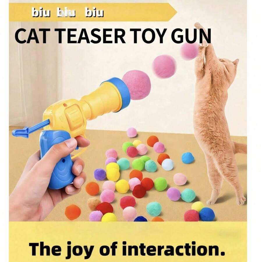 10pcs/200pcs Or 100pcs Set And 50pcs Set. Interactive Cat Toy Ball Launcher Set - Soft And Lightweight Balls, Suitable For Indoor And Outdoor Use. Ideal Gift For World Cup Party Or Wedding. Summer Home Travel Pet Play - Multicolor - View 1