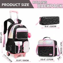 Girls' Rolling Backpack - Cute Carry-On Bag With Crossbody Bag And Pencil Case, Suitable For Elementary Students - 14+ Girls' Travel Luggage - Children's Rolling Bags - View 11
