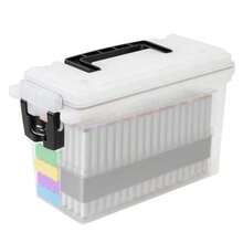 Ammo Storage Box, Stackable.30 Cal Field Boxes, Water And Dust Resist, Lockable Storage Box With Handle, Secures Hunting Gear, Supplies, And Bullets, Made In USA, , 1-Pack - Frost - View 8